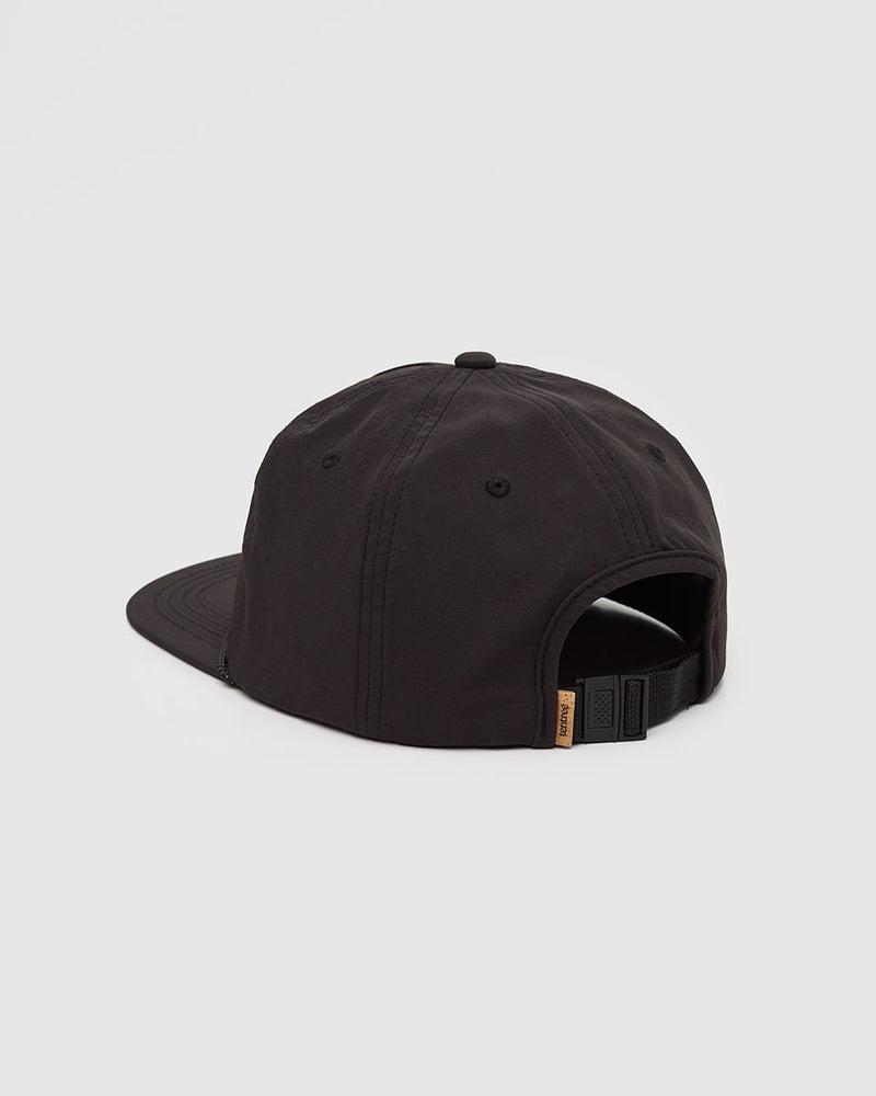 Black-5-Panel-Flat-Brim-Medium-Baseball-Cap