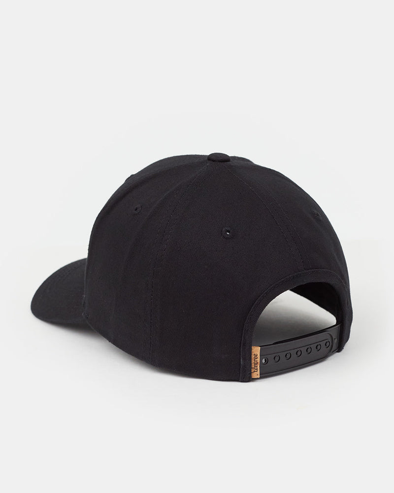 Black-Adjustable-Organic-Cotton-Baseball-Cap