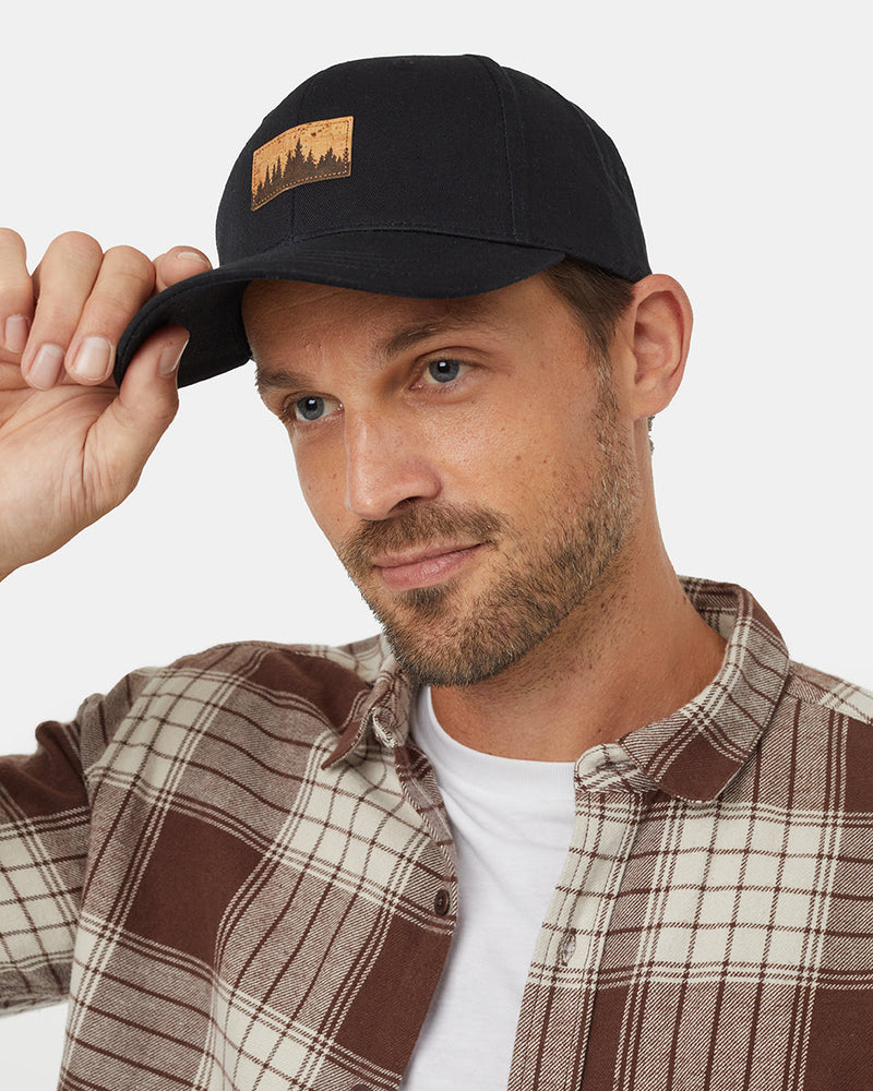 Black-Adjustable-Organic-Cotton-Baseball-Cap