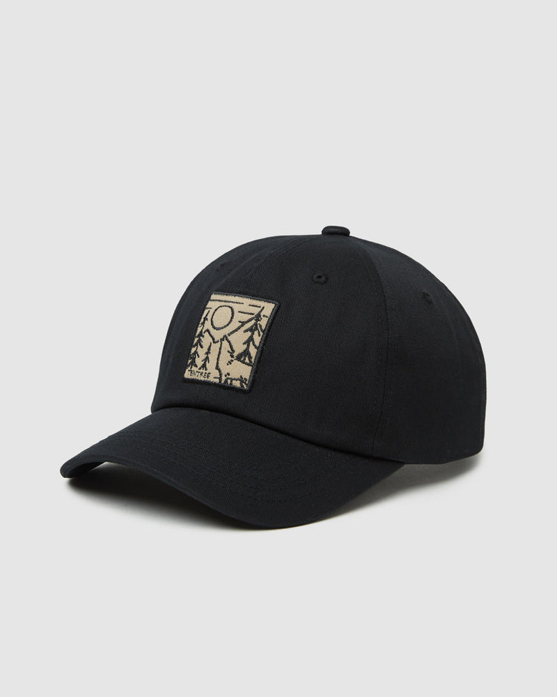 Black-Adjustable-Organic-Cotton-Baseball-Cap
