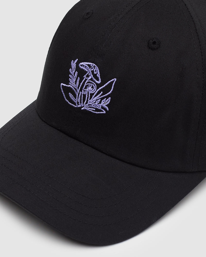 Black-Adjustable-Organic-Cotton-Baseball-Cap