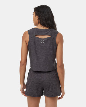 Black-Crew-Neck-Cut-Out-Quick-dry-Tank-Top