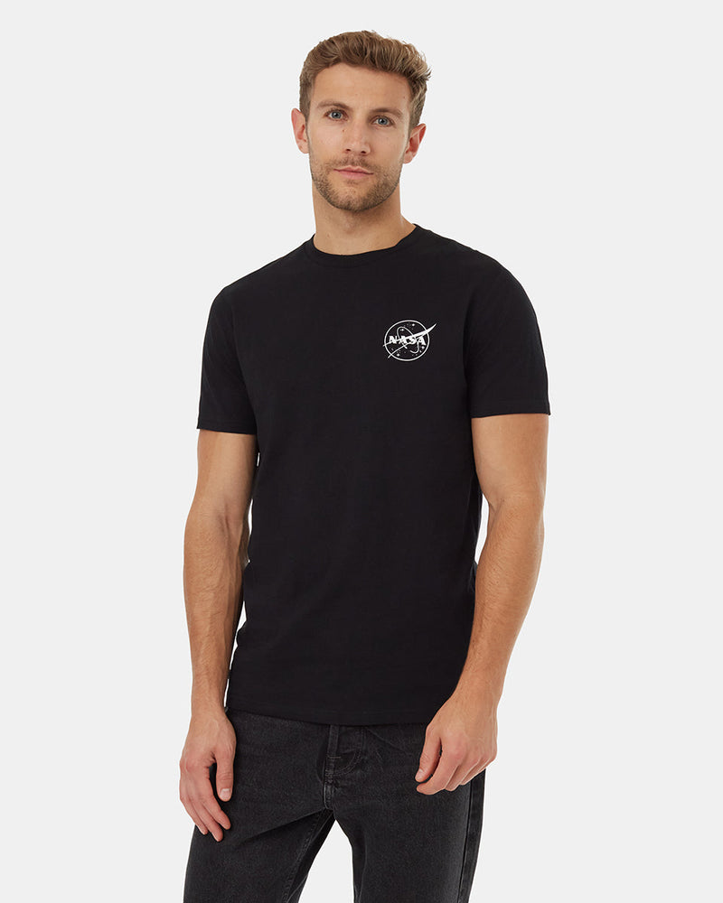 Black-Crew-Neck-Graphic-Shortsleeve-T-Shirt