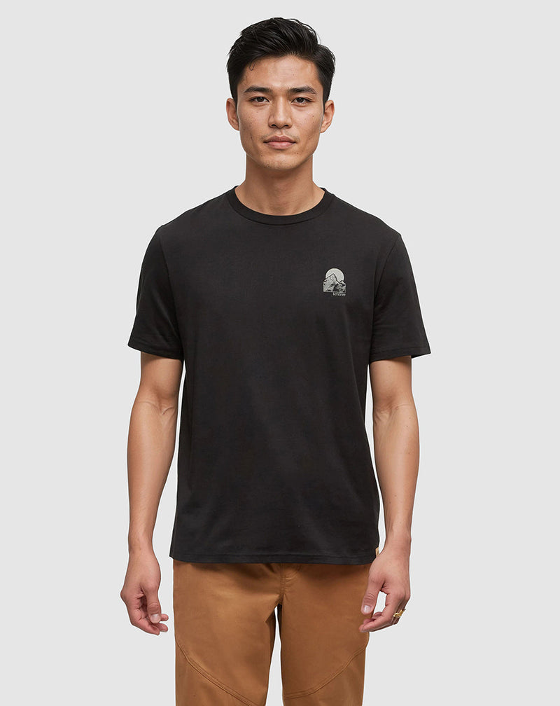 Black-Crew-Neck-Graphic-Shortsleeve-T-Shirt