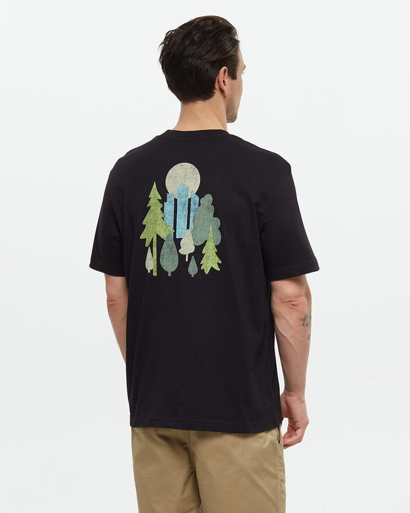 Black-Crew-Neck-Graphic-Shortsleeve-T-Shirt