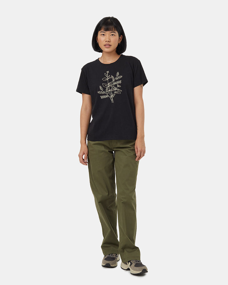 Black-Crew-Neck-Graphic-Shortsleeve-T-Shirt