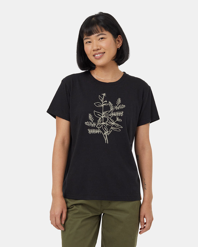Black-Crew-Neck-Graphic-Shortsleeve-T-Shirt