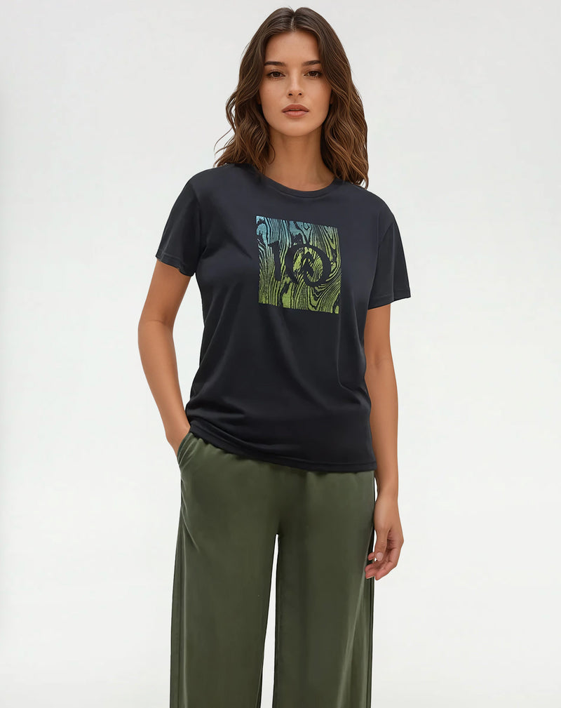 Black-Crew-Neck-Graphic-Shortsleeve-T-Shirt