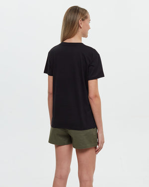 Black-Crew-Neck-Graphic-Shortsleeve-T-Shirt