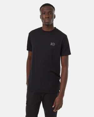 Black-Crew-Neck-Short-Sleeve-Graphic-T-Shirt