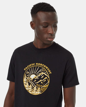 Black-Crew-Neck-Short-Sleeve-Graphic-T-Shirt