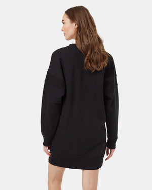 Black-Henley-Neckline-Oversized-Fit-Rib-Dress