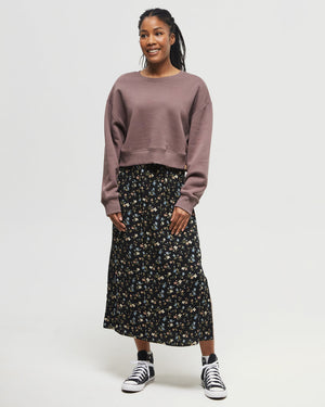 Black-High-Rise-Midi-Length-Crepe-Slitted-Skirt