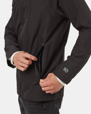 Black-Mens-Waterproof-Rain-Jacket