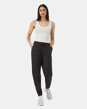 Black-Mid-Rise-Full-Length-Elastic-Cuff-Pant