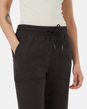 Black-Mid-Rise-Full-Length-Elastic-Cuff-Pant