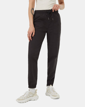 Black-Mid-Rise-Full-Length-Elastic-Cuff-Pant