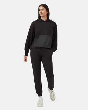 Black-Mid-Rise-Full-Length-Elastic-Cuff-Pant