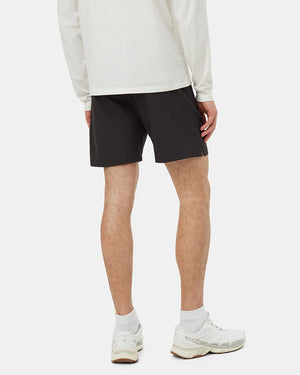 Black-Mid-Rise-Pull-On-Zip-Pocket-Shorts