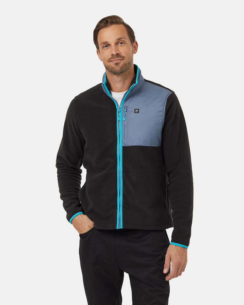 Black-Mock-Neck-Color-Block-Fleece-Zip-Up