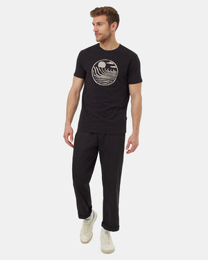 Black-Organic-Cotton-Crew-Neck-Graphic-Shortsleeve-T-Shirt