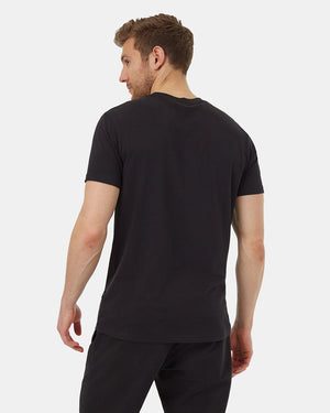 Black-Organic-Cotton-Crew-Neck-Graphic-Shortsleeve-T-Shirt