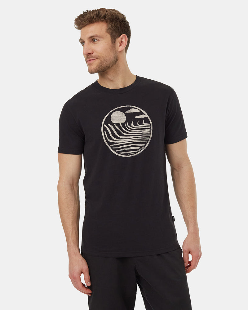 Black-Organic-Cotton-Crew-Neck-Graphic-Shortsleeve-T-Shirt