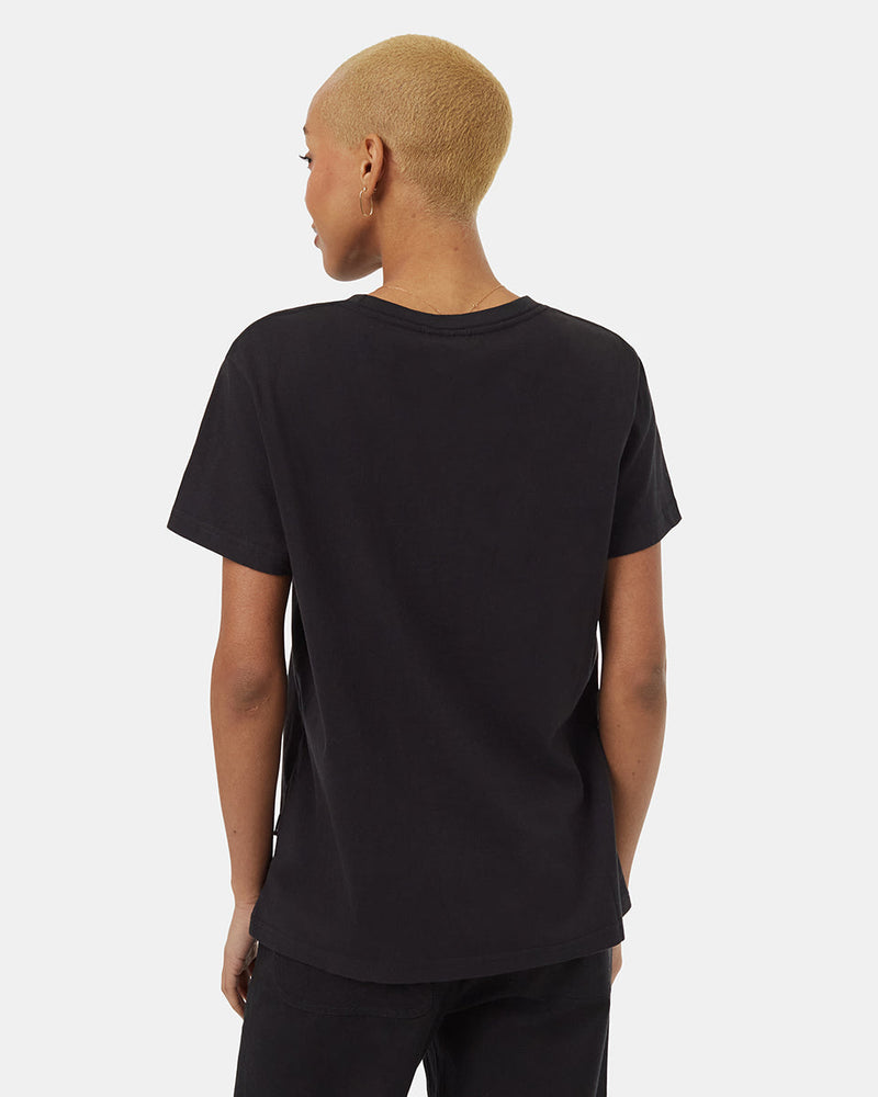 Black-Organic-Cotton-Crew-Neck-Graphic-Shortsleeve-T-Shirt