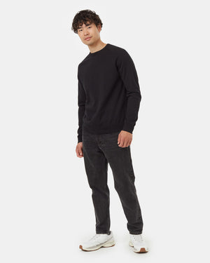 Black-Organic-Cotton-Crew-Neck-Sweater