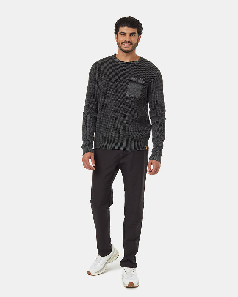 Black-Organic-Cotton-Pocketed-Crew-Neck-Sweater