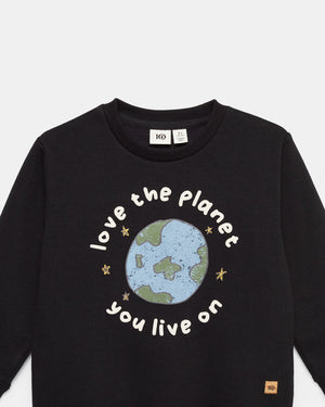 Black-Organic-Cotton-Ribbed-Collar-Graphic-Sweatshirt