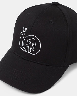 Black-Organic-Cotton-Snap-Closure-Baseball-Cap