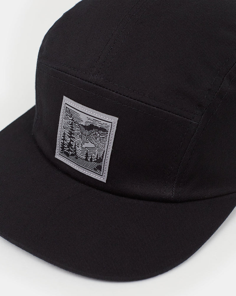 Black-Organic-Cotton-Unstructured-Baseball-Cap