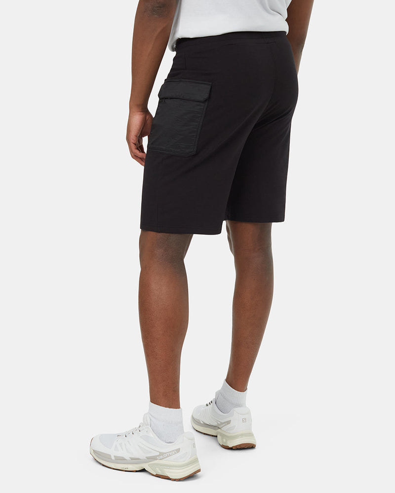 Black-Pull-On-Cargo-Shorts