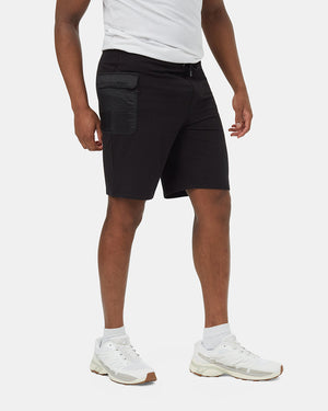 Black-Pull-On-Cargo-Shorts