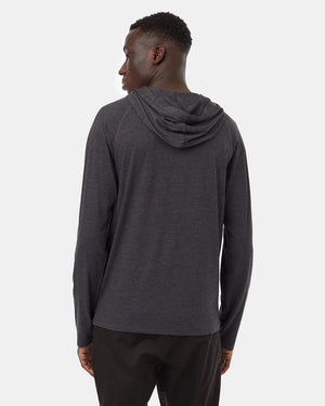 Black-Recycled-Polyester-Buttoned-Henley-Hoodie