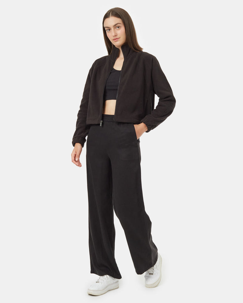 Black-Recycled-Polyester-Mock-Neck-Full-Zip-Sweater
