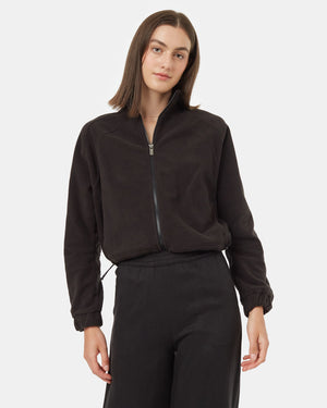 Black-Recycled-Polyester-Mock-Neck-Full-Zip-Sweater