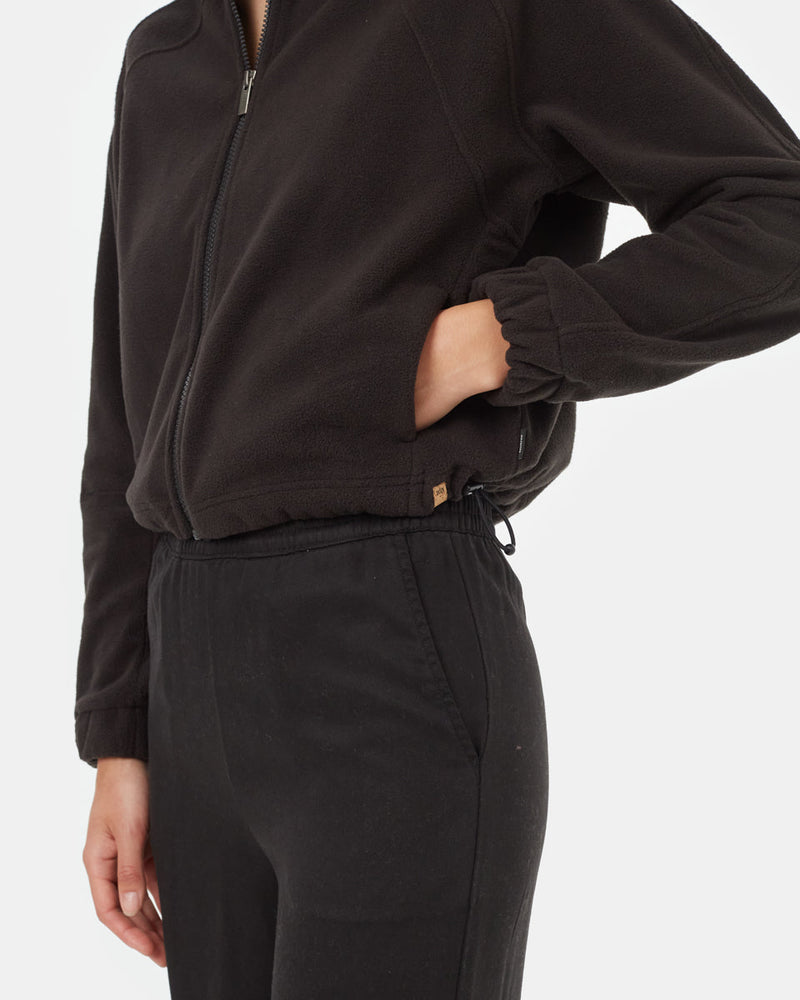 Black-Recycled-Polyester-Mock-Neck-Full-Zip-Sweater