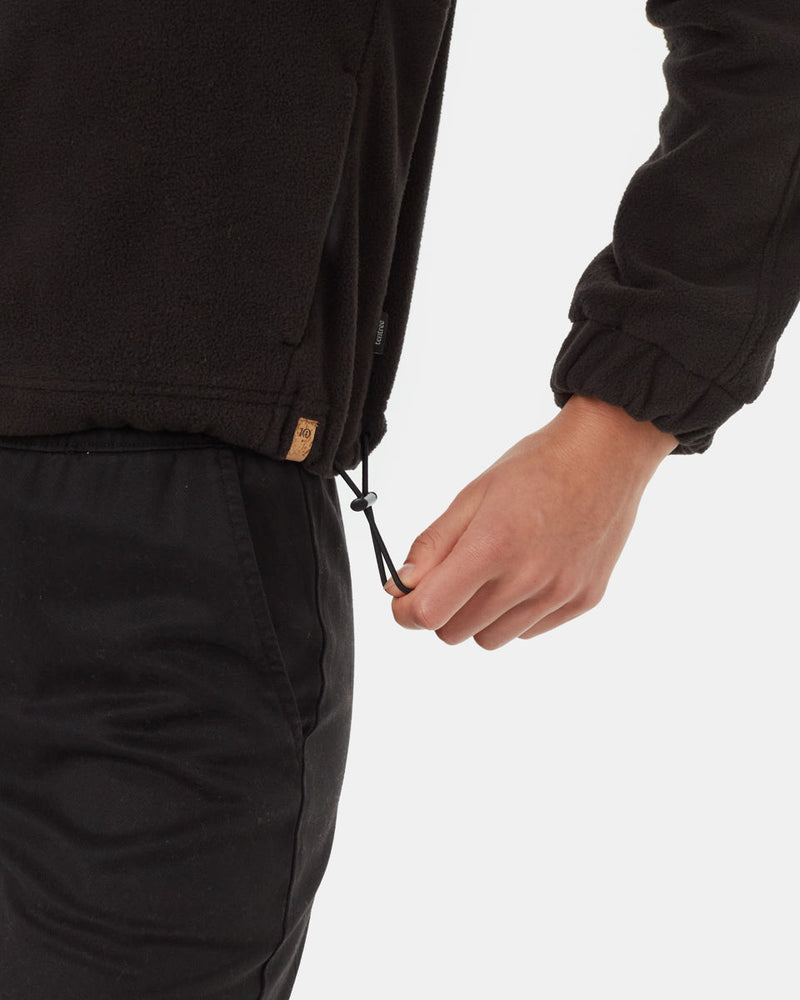 Black-Recycled-Polyester-Mock-Neck-Full-Zip-Sweater
