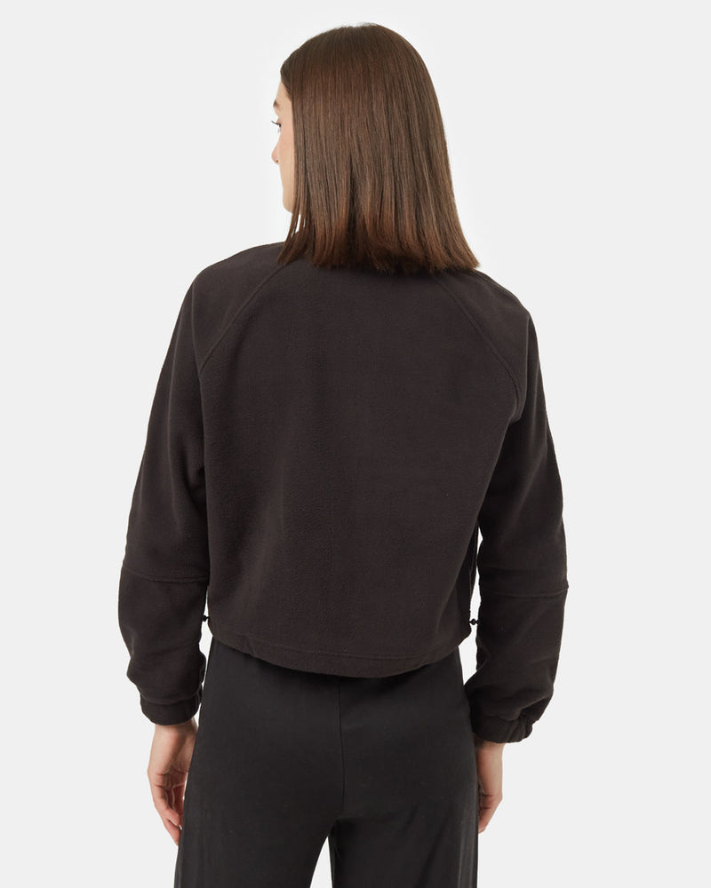 Black-Recycled-Polyester-Mock-Neck-Full-Zip-Sweater