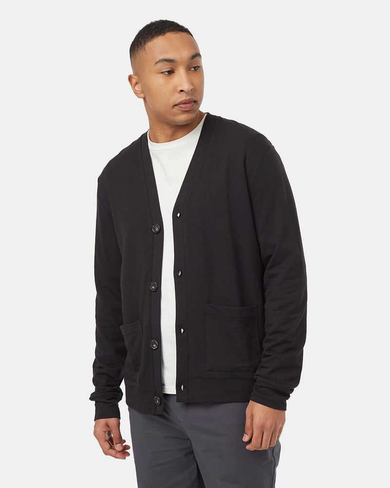 Black-Regular-Fit-Buttoned-Cardigan