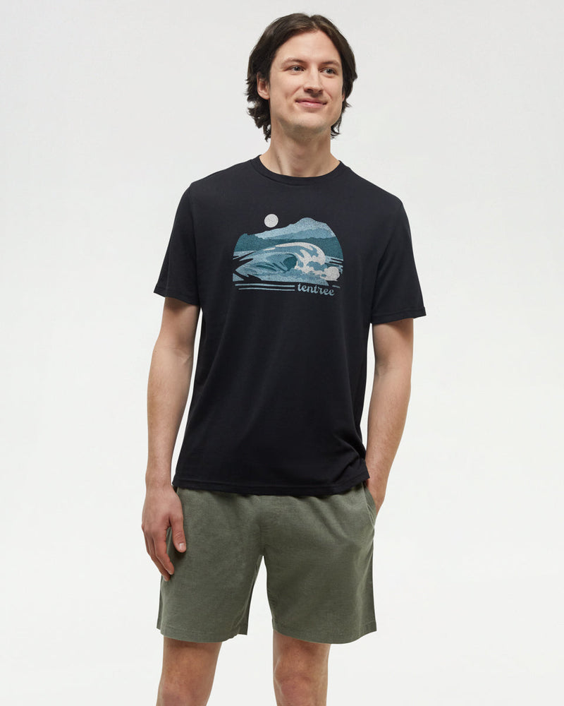 Black-Regular-Fit-Printed-Graphic-T-shirt