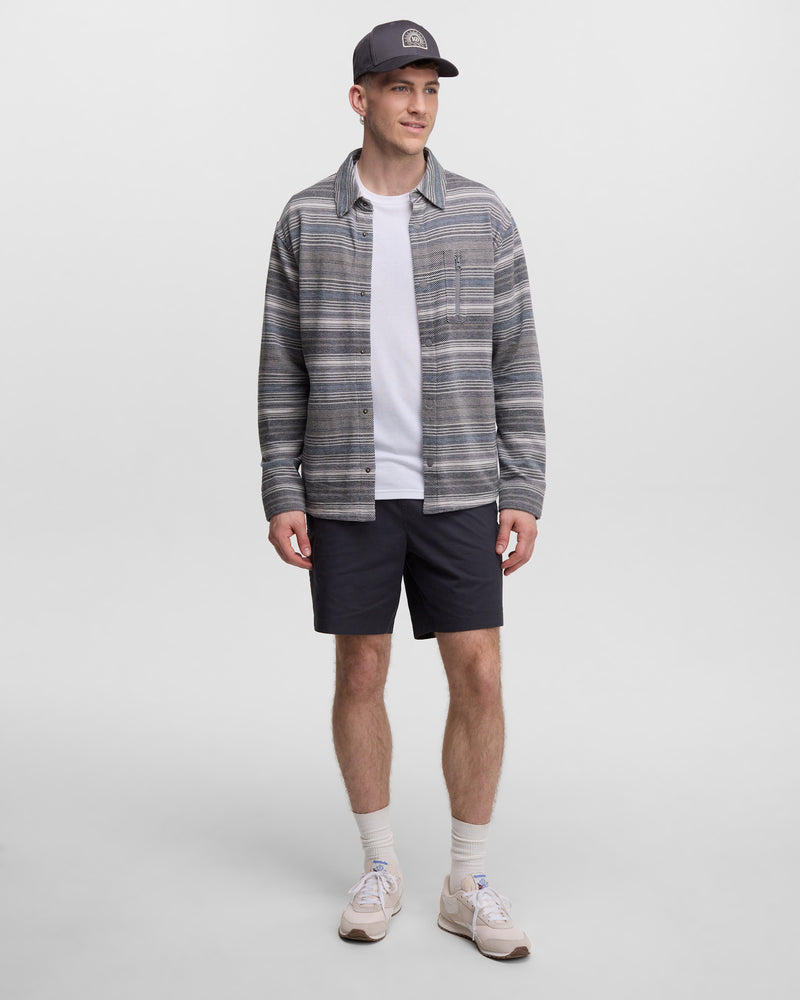 Black-Relaxed-Brushed-Organic-Cotton-Overshirt