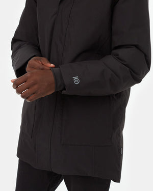 Black-Water-Repellent-Hooded-Long-Parka