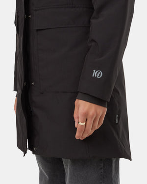 Black-Water-Repellent-Hooded-Long-Parka