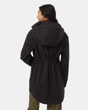 Black-Water-Repellent-Mock-Collar-Zip-Up-Jacket