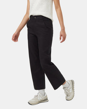 Black-Womens-Hemp-High-Rise-Trousers