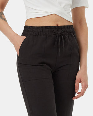 Black-Womens-Tencel-Linen-Pant