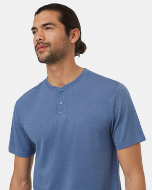 Blue-Basic-Shortsleeve-Button-T-Shirt